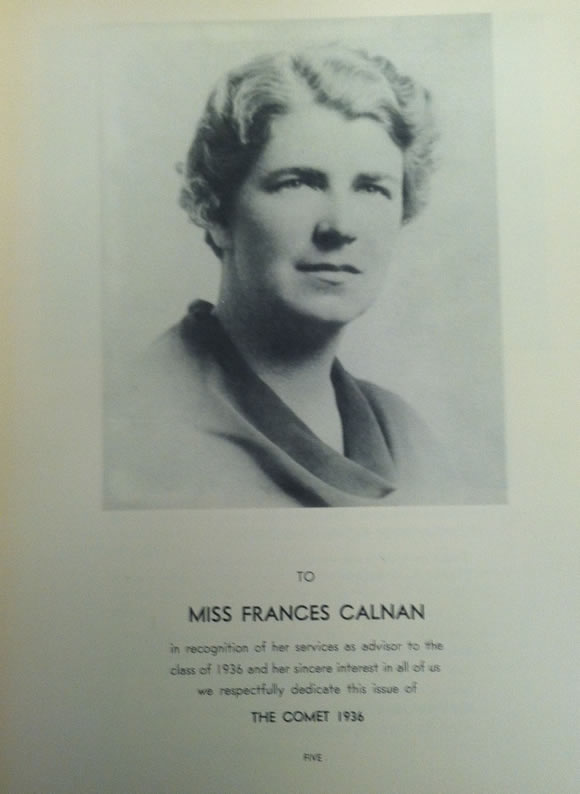 1936 HHS Yearbook pg5 Dedication